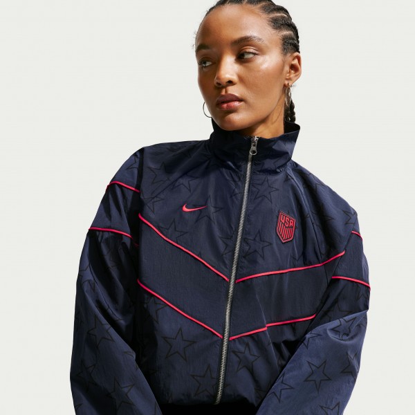 USMNT Nike WoWindrunner UV Woven Full-Zip Jacket - Navy