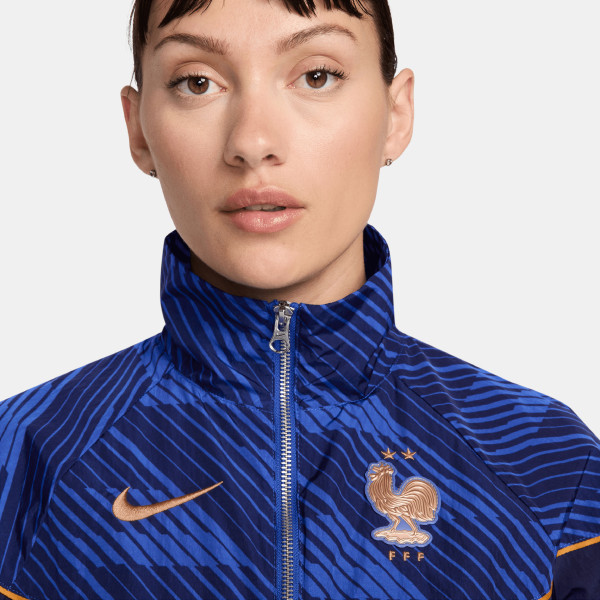 Женская Куртка France National Team Nike Windrunner UV Woven Full-Zip - Blue