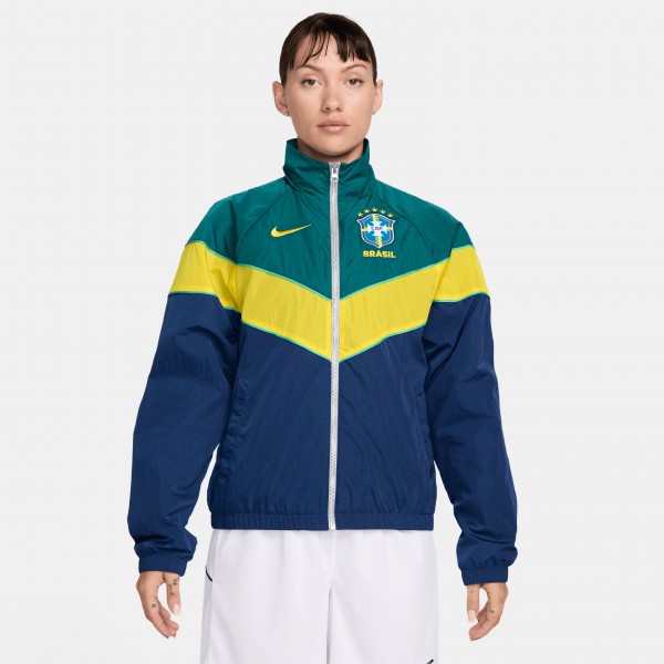 Brazil National Team Nike WoWindrunner UV Woven Full-Zip Jacket - Blue