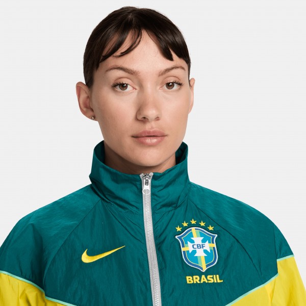 Brazil National Team Nike WoWindrunner UV Woven Full-Zip Jacket - Blue
