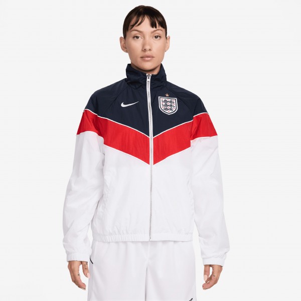 England National Team Nike WoWindrunner UV Woven Full-Zip Jacket - White