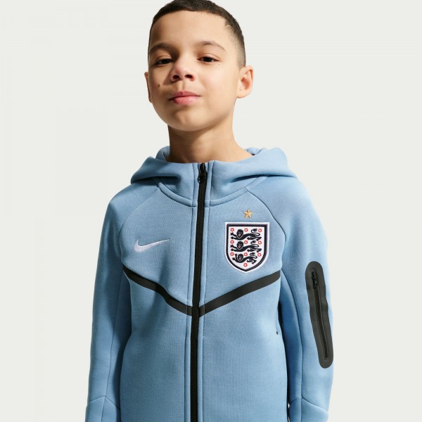 Подростковая England National Team Nike Tech Fleece Full-Zip Hoodie - Blue