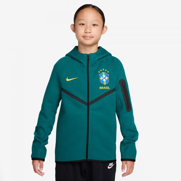 Подростковая Brazil National Team Nike Tech Fleece Full-Zip Hoodie - Green