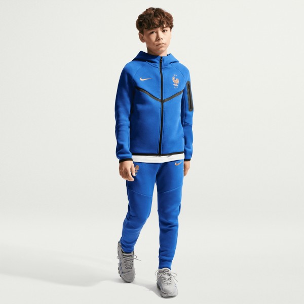 Подростковая France National Team Nike Tech Fleece Full-Zip Hoodie - Blue