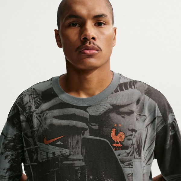 France National Team Nike Allover Print T-Shirt - Gray