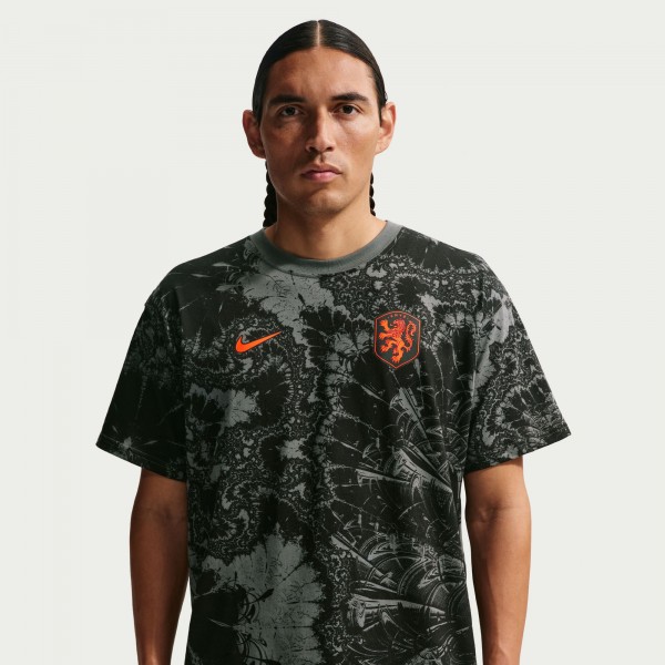 Netherlands National Team Nike Allover Print T-Shirt - Gray