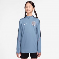 Подростковая England National Team Nike 2026 Strike Dri-FIT Long Sleeve Quarter-Zip Drill Top - Blue