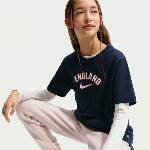 Подростковая England National Team Nike Wordmark T-Shirt - Navy