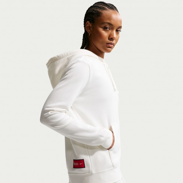 USMNT Nike WoClub Fleece Full-Zip Hoodie - White