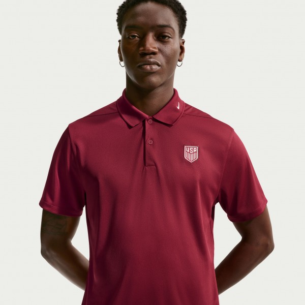 USMNT Nike Dri-FIT Victory Solid Polo - Red