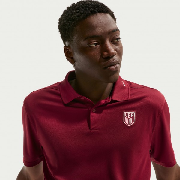 USMNT Nike Dri-FIT Victory Solid Polo - Red