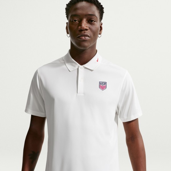 USMNT Nike Dri-FIT Victory Solid Polo - White