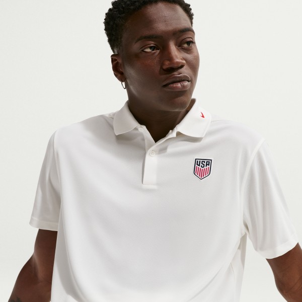USMNT Nike Dri-FIT Victory Solid Polo - White