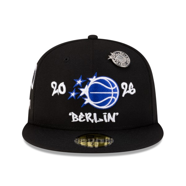 Бейсболка Orlando Magic New Era Black 2026 NBA Global Games Berlin 59FIFTY