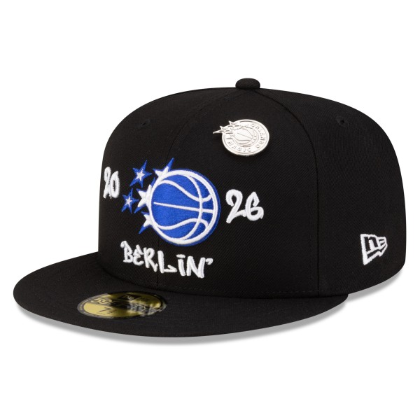 Бейсболка Orlando Magic New Era Black 2026 NBA Global Games Berlin 59FIFTY