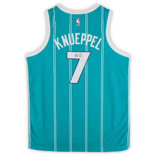 Джерси с автографом Kon Knueppel Charlotte Hornets Fanatics Authentic Teal Jordan Brand Icon Edition Swingman