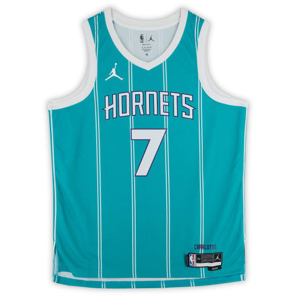 Джерси с автографом Kon Knueppel Charlotte Hornets Fanatics Authentic Teal Jordan Brand Icon Edition Swingman