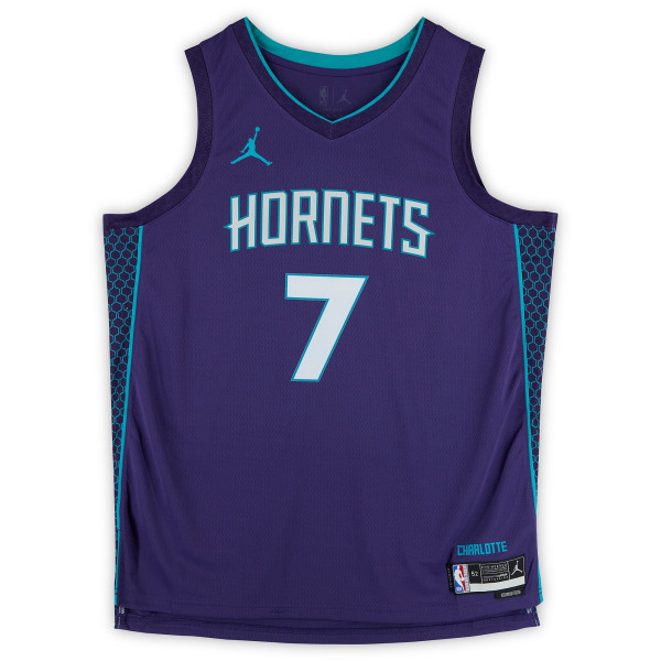 Джерси с автографом Kon Knueppel Charlotte Hornets Fanatics Authentic Purple Jordan Brand Statement Edition Swingman