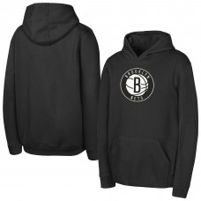 Подростковая Brooklyn Nets Outerstuff Black Logo Fleece Hoodie