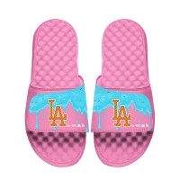 Unisex Los Angeles Dodgers ISlide Pink Ice Cream Drip Slide Sandals
