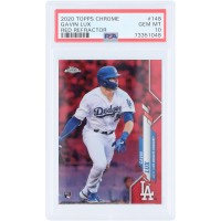 Gavin Lux Los Angeles Dodgers 2020 Topps Chrome Red Refractor #148 #4/5 PSA Authenticated 10 Rookie Card