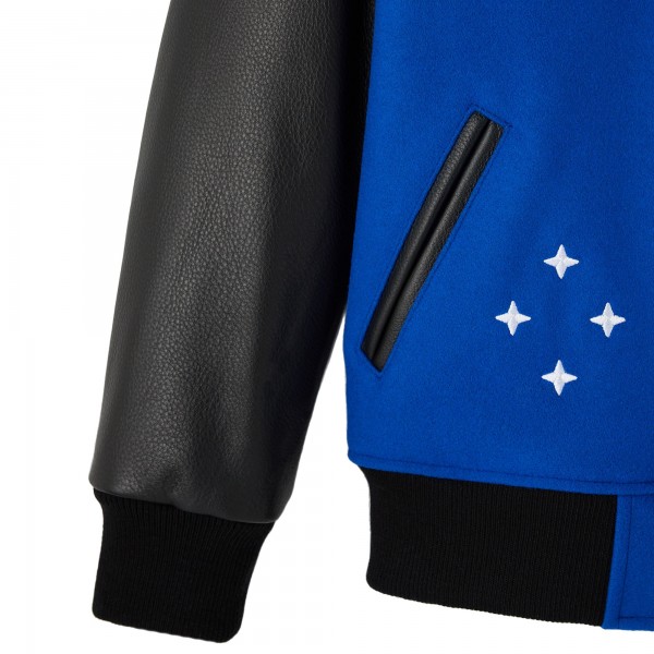 Golden State Warriors OVO x NBA Royal Full-Snap Varsity Jacket