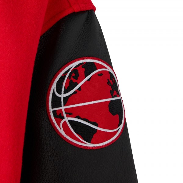 Chicago Bulls OVO x NBA Red Full-Snap Varsity Jacket