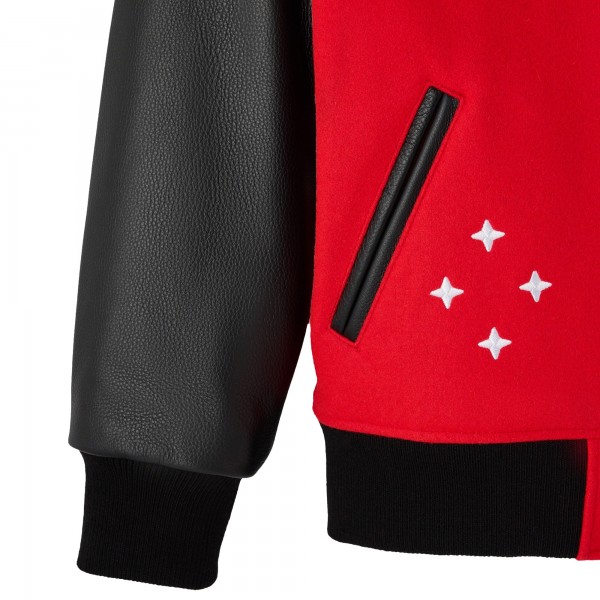 Chicago Bulls OVO x NBA Red Full-Snap Varsity Jacket