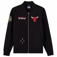 Chicago Bulls OVO x NBA Black Heavyweight Full-Zip Fleece Jacket