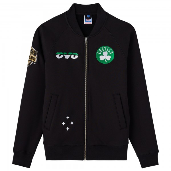 Boston Celtics OVO x NBA Black Heavyweight Full-Zip Fleece Jacket
