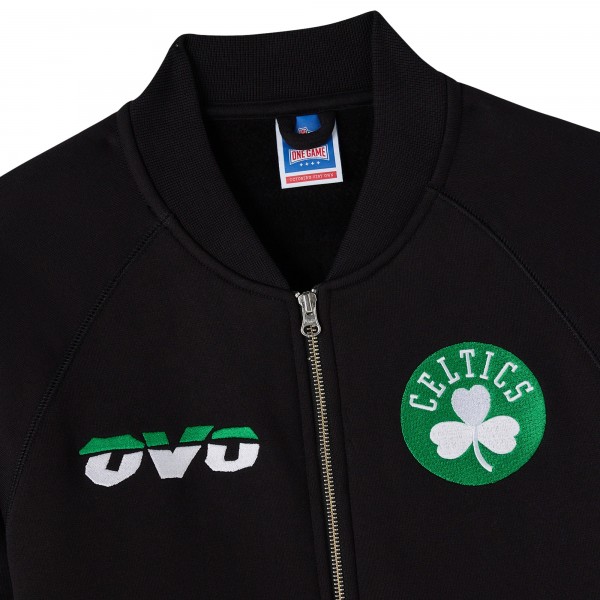 Boston Celtics OVO x NBA Black Heavyweight Full-Zip Fleece Jacket