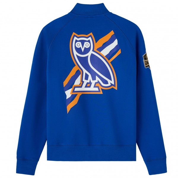 New York Knicks OVO x NBA Blue Heavyweight Full-Zip Fleece Jacket