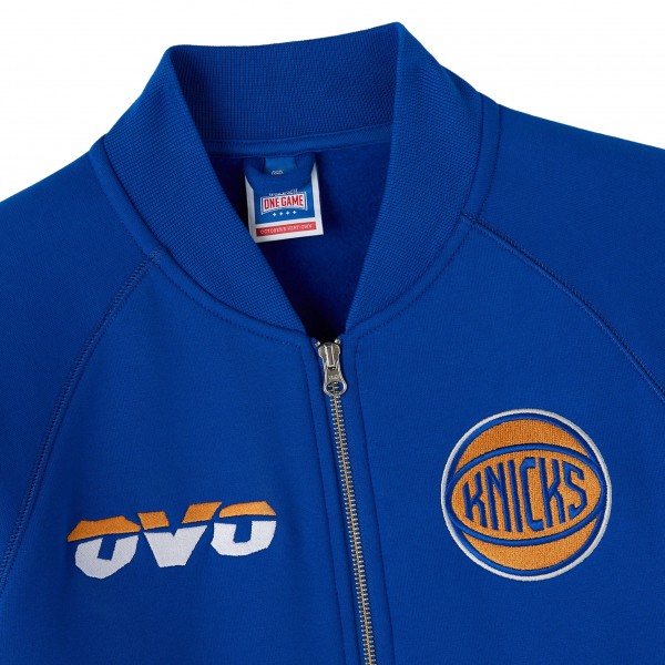 New York Knicks OVO x NBA Blue Heavyweight Full-Zip Fleece Jacket