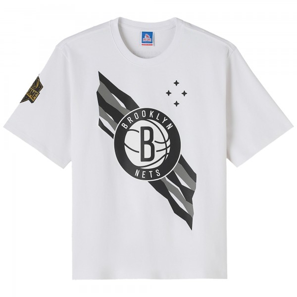 Brooklyn Nets OVO x NBA White Heavyweight T-Shirt