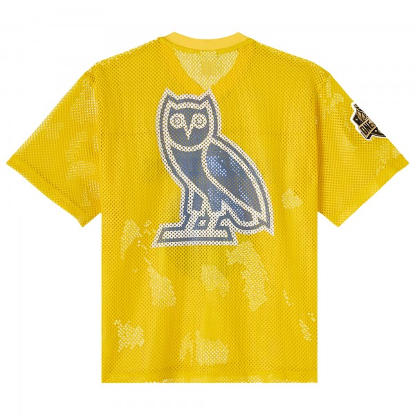 Джерси Golden State Warriors OVO x NBA Gold Mesh Football Fashion