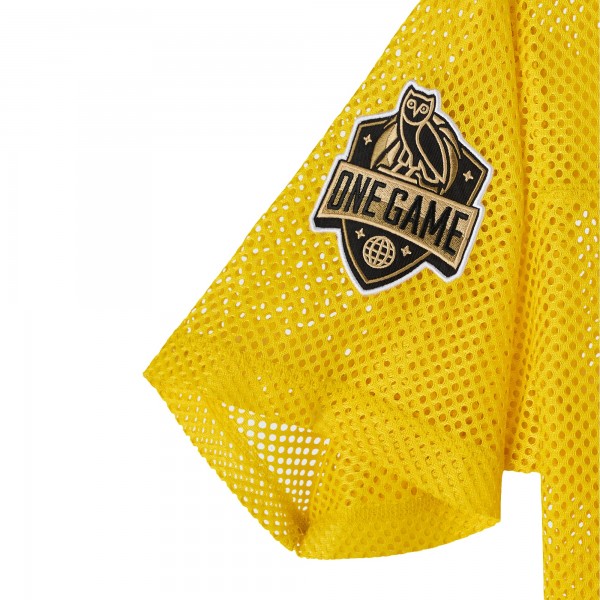 Джерси Golden State Warriors OVO x NBA Gold Mesh Football Fashion