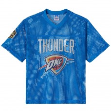Джерси Oklahoma City Thunder OVO x NBA Blue Mesh Football Fashion