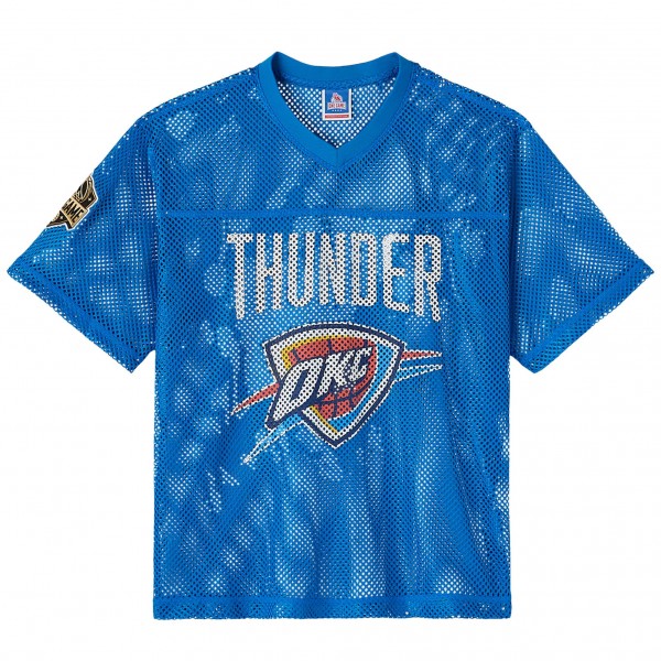 Джерси Oklahoma City Thunder OVO x NBA Blue Mesh Football Fashion