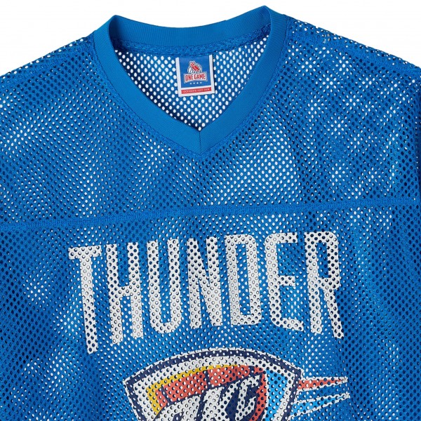 Джерси Oklahoma City Thunder OVO x NBA Blue Mesh Football Fashion