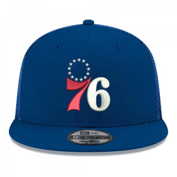 Бейсболка Philadelphia 76ers New Era Royal Core Logo Meshback 9FIFTY Snapback