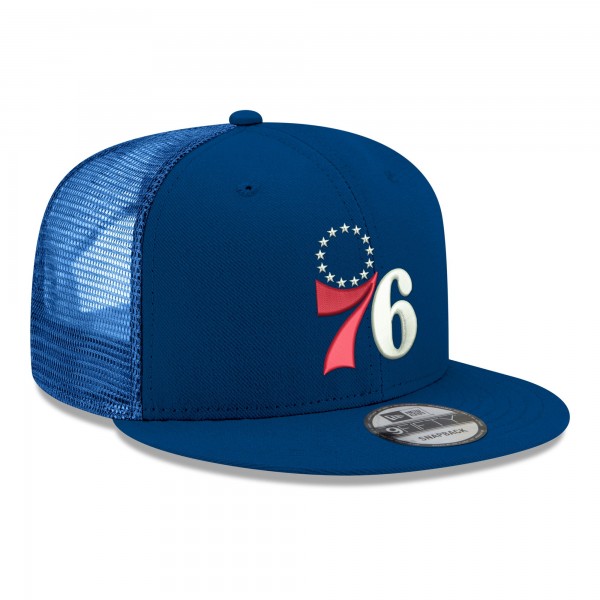 Бейсболка Philadelphia 76ers New Era Royal Core Logo Meshback 9FIFTY Snapback