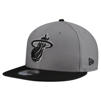 Бейсболка Miami Heat New Era Gray Core Logo Storm Gray Two-Tone 9FIFTY Snapback