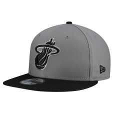Бейсболка Miami Heat New Era Gray Core Logo Storm Gray Two-Tone 9FIFTY Snapback