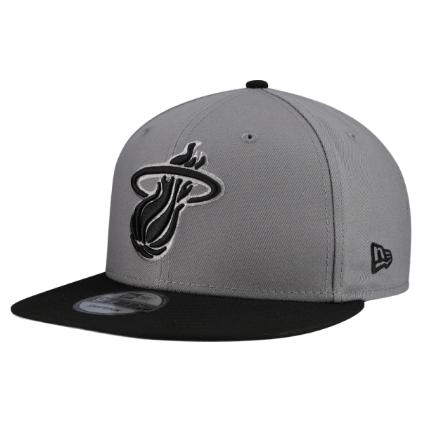 Бейсболка Miami Heat New Era Gray Core Logo Storm Gray Two-Tone 9FIFTY Snapback