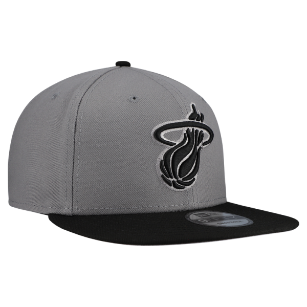 Бейсболка Miami Heat New Era Gray Core Logo Storm Gray Two-Tone 9FIFTY Snapback