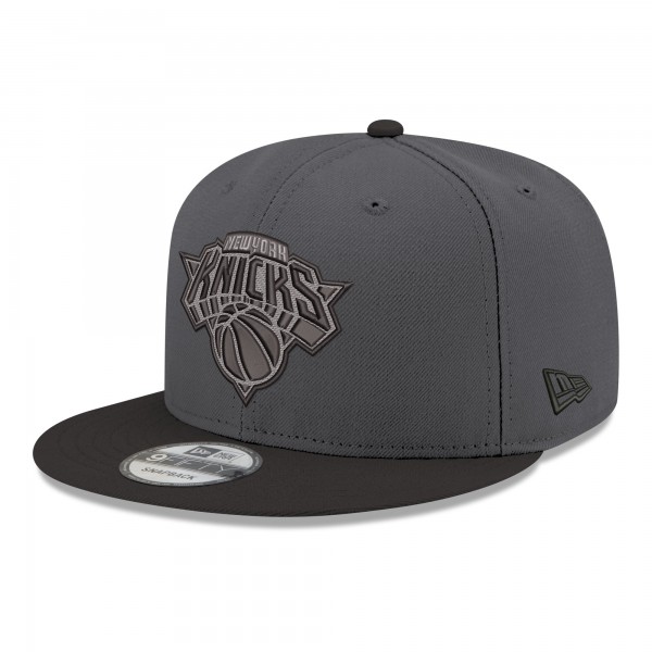 Бейсболка New York Knicks New Era Gray/Black Logo 2-Tone 9FIFTY Snapback