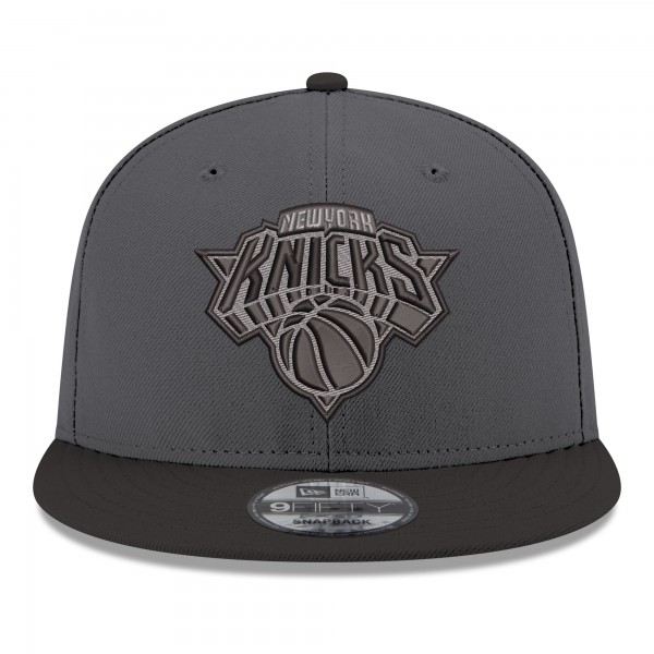 Бейсболка New York Knicks New Era Gray/Black Logo 2-Tone 9FIFTY Snapback