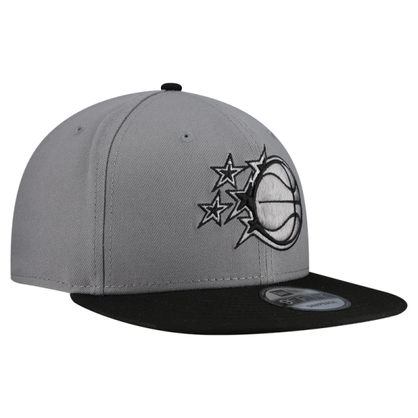 Бейсболка Orlando Magic New Era Gray Core Logo Storm Gray Two-Tone 9FIFTY Snapback