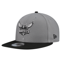 Бейсболка Charlotte Hornets New Era Gray Core Logo Storm Gray Two-Tone 9FIFTY Snapback