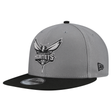 Бейсболка Charlotte Hornets New Era Gray Core Logo Storm Gray Two-Tone 9FIFTY Snapback